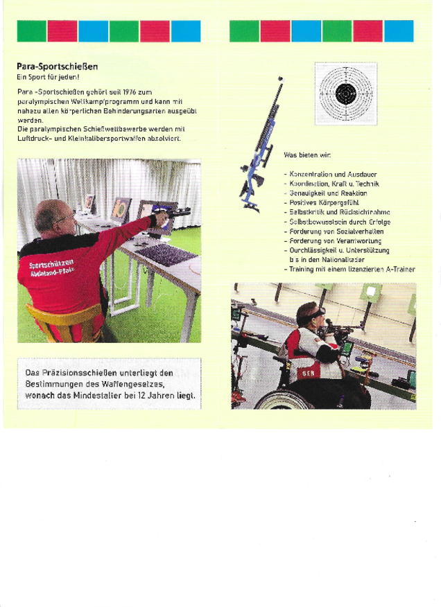 Flyer Sportschießen Flyer Sportschießen